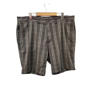 Patagonia Shorts Mens 40 Gray Plaid Seersucker Textured Lightweight Hiking